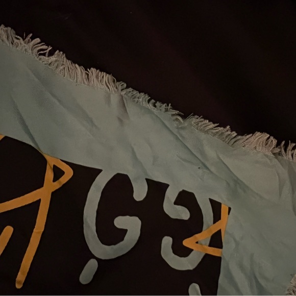 GUCCI Ghost Print Modal Silk Black Shawl Scarf - Picture 5 of 5